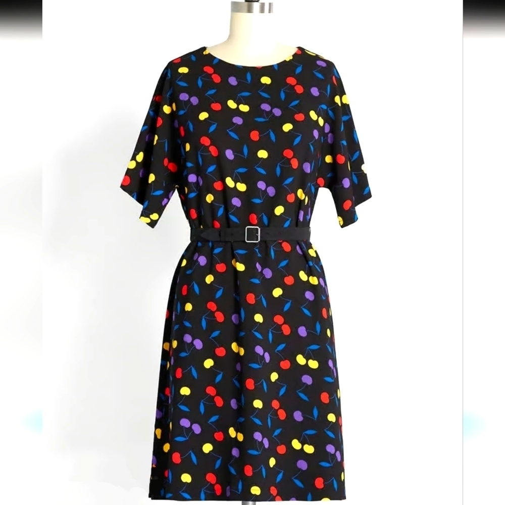 Modcloth Just a Little Something Cherry Shift Dress